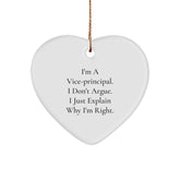 Funny Vice-principal Heart Ornament Gifts from Friends for Christmas Unique Decorations - I'm A Vice-principal Gifts for Vice-principal Men - Image 1